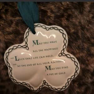 Irish Clover Porcelain Ornament